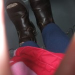 Little sis got hold of the camera. She loves those beat up boots as much as her sparkly stuff. Weird.